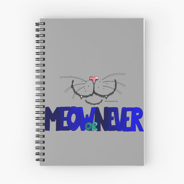 Item preview, Meow or Never & Nosy Cat on gray designed and sold by Schrödingers Box.
