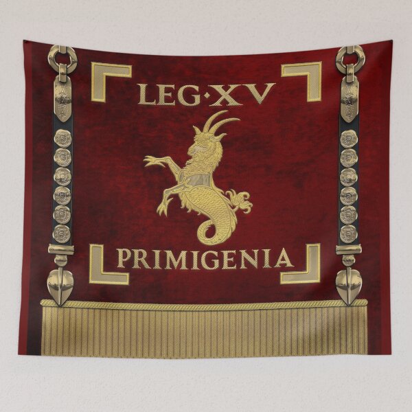 Item preview, Standard of the 15th Legion Primigenia  - Vexillum of The Fortune's Fifteenth Legion designed and sold by Serge Averbukh Art Studio.