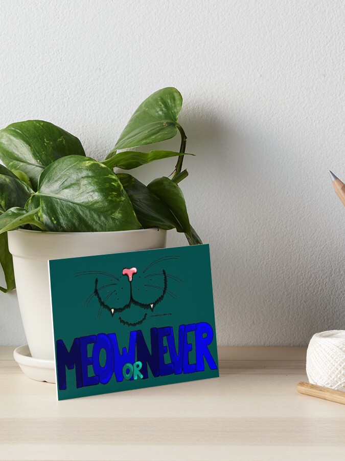 Thumbnail 1 von 2, Galeriedruck, Meow or Never & Nosy Cat (British Shorthair) designt und verkauft von Boxcats.