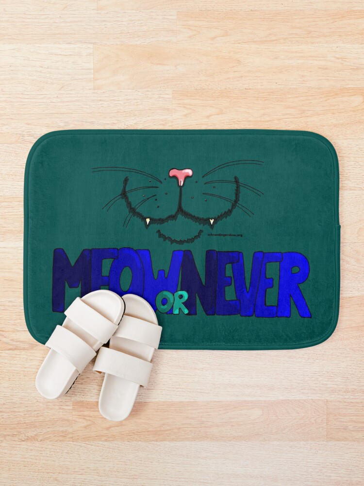 Thumbnail 2 von 6, Badematte, Meow or Never & Nosy Cat (British Shorthair) designt und verkauft von Boxcats.