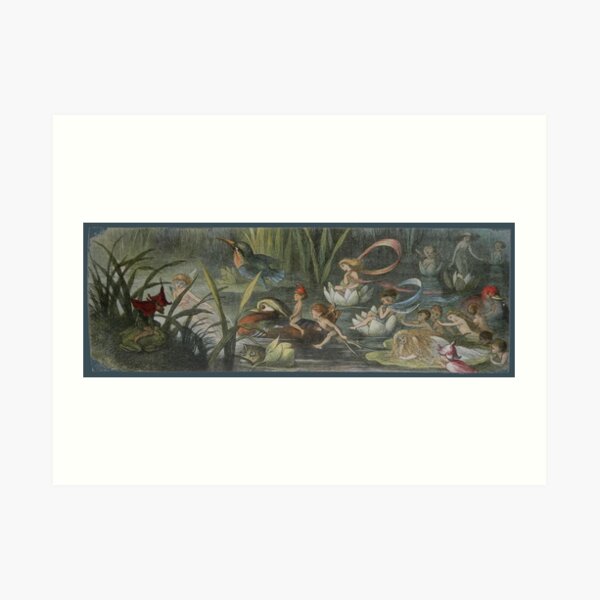 Fairies in the Water Lilies - Richard Doyle Art Print