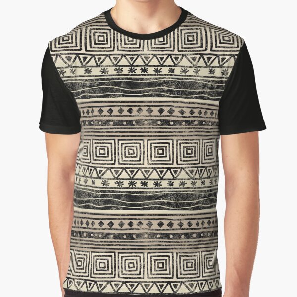 African Geometric Pattern Graphic T-Shirt
