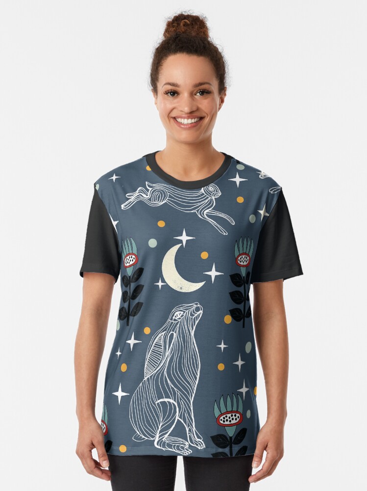Alternate view of Hare Moon Graphic T-Shirt