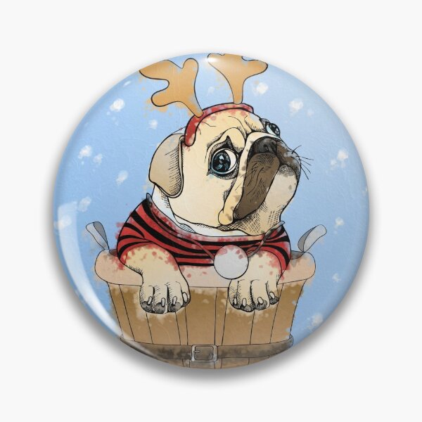 Aperçu de l'œuvre Bulldog anglais dans le costume de Noël créée et vendue par salomemika.