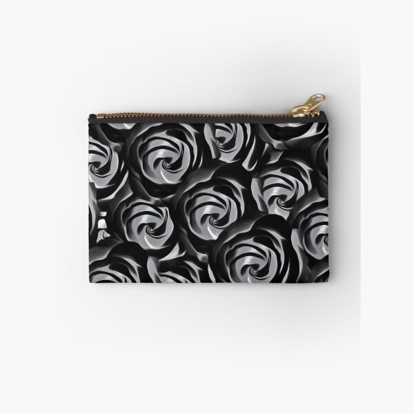 Item preview, blooming rose pattern texture abstract background in black and white designed and sold by Mrvell.