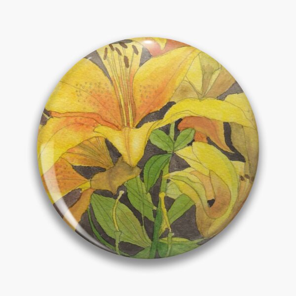 Item preview, Yellow lilies watercolour painting designed and sold by esvb.