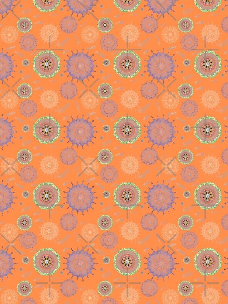 Boho Medallions on Orange by Stasiajahadi
