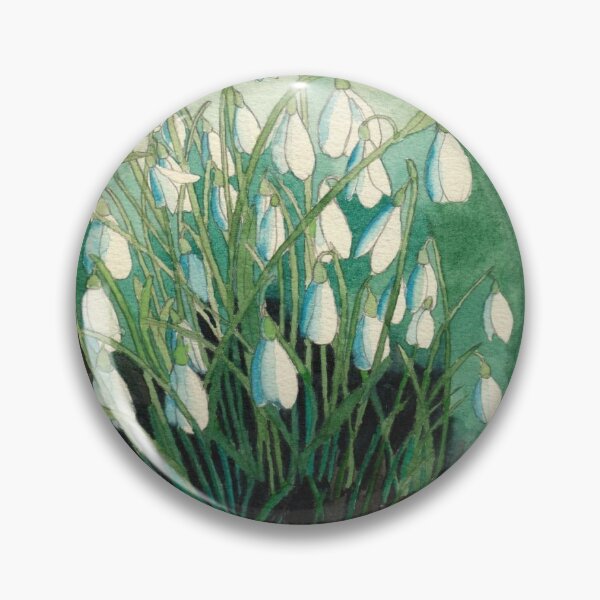 Item preview, white snowdrops original watercolour painting designed and sold by esvb.