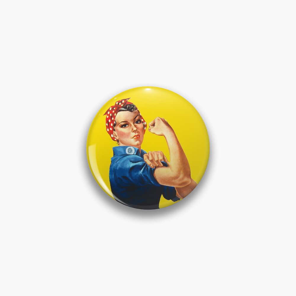 Rosie The Riveter Retro Style design Pin