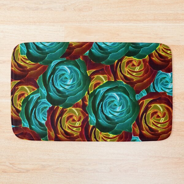 Item preview, rose texture pattern abstract background in green red and yellow designed and sold by Mrvell.