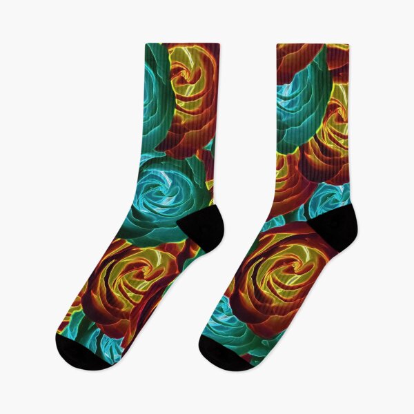 Item preview, rose texture pattern abstract background in green red and yellow designed and sold by Mrvell.