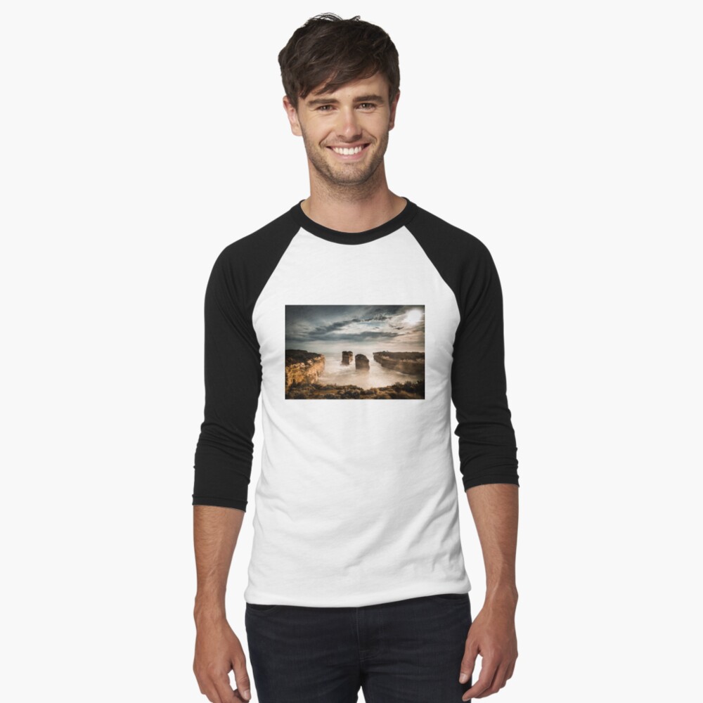 Item preview, Baseball ¾ Sleeve T-Shirt designed and sold by lesslinear.