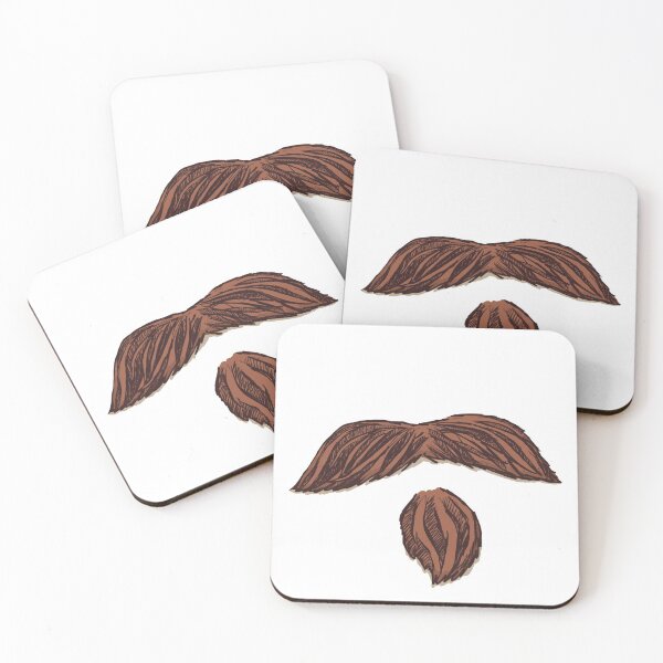 Item preview, Bigote y gotee (marrón) designed and sold by -ink-.