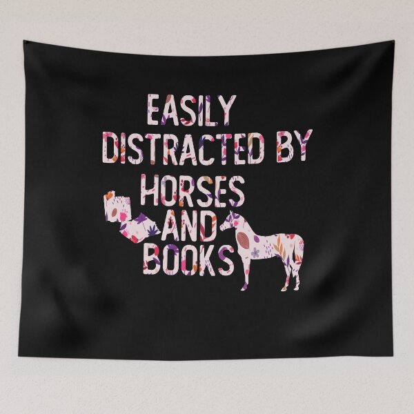 Item preview, easily distracted by horses and books Gift For Ladies designed and sold by alaechamlal.