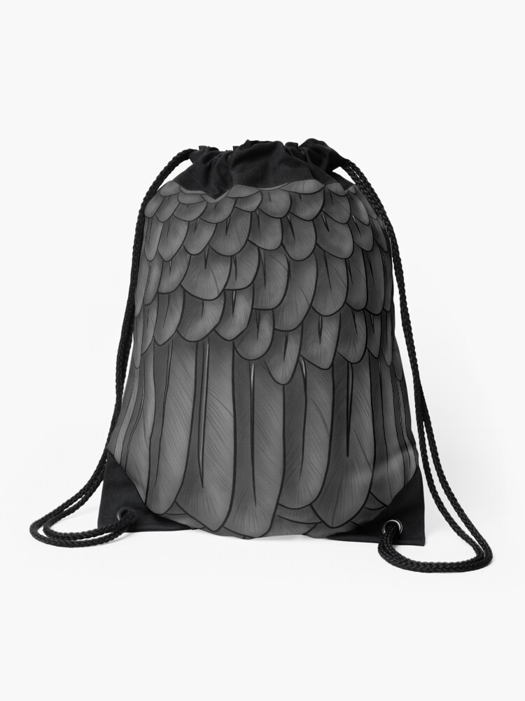 black feather bag