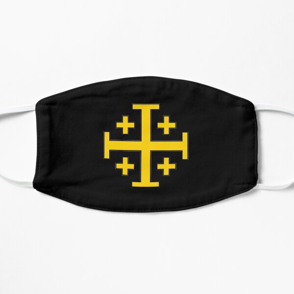 Yellow Jerusalem Cross Flat Mask