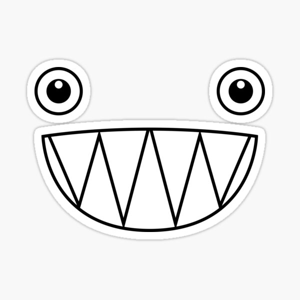 chomp-face-sticker-for-sale-by-cccdesign-redbubble