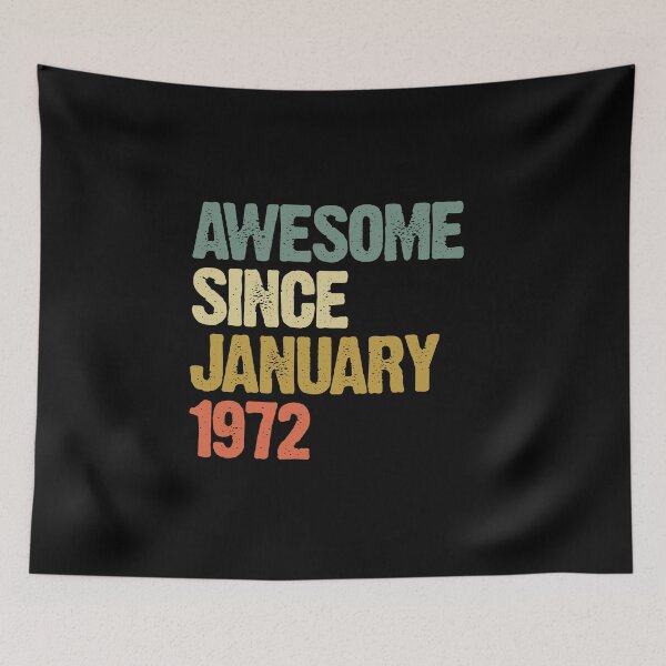 Item preview, Awesome Since January 1972 48th Birthday Gift designed and sold by vomaria.