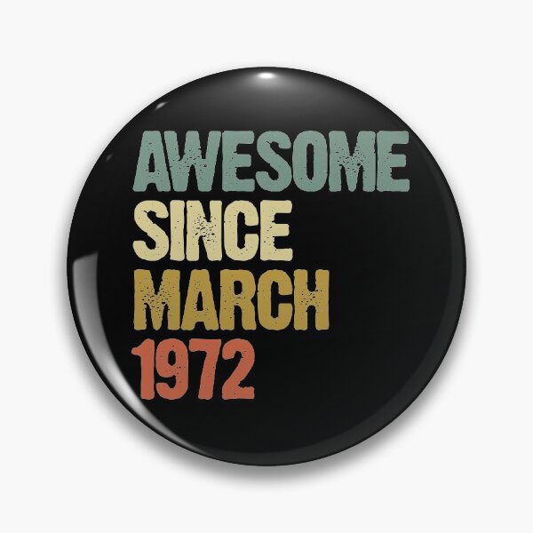 Item preview, Awesome Since March 1972 48th Birthday Gift designed and sold by vomaria.