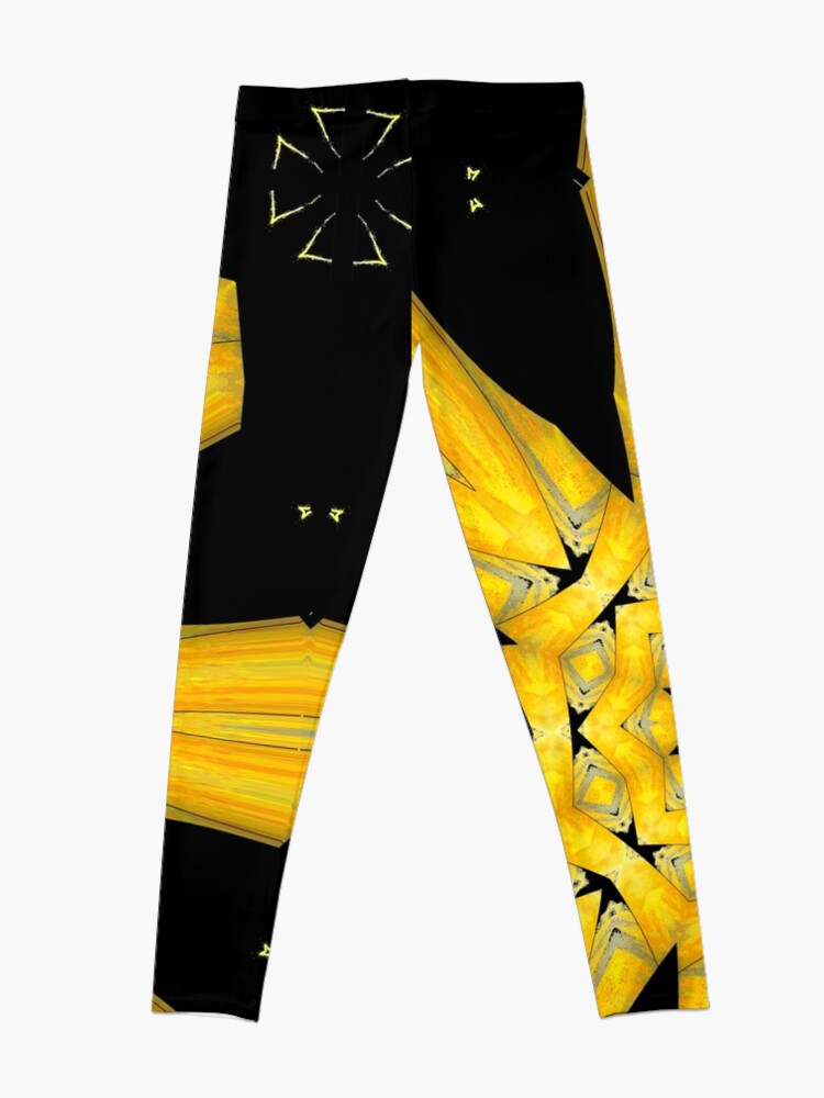 Alternate view of Black Gold Face Leggings