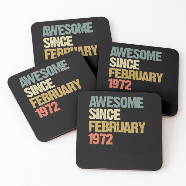 Item preview, Awesome Since February 1972 48th Birthday Gift designed and sold by vomaria.