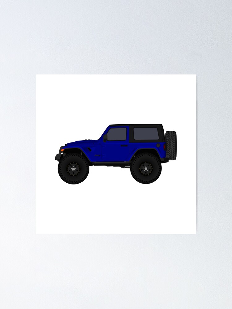 Dark Blue Jeep Wrangler Rubicon - 2 door