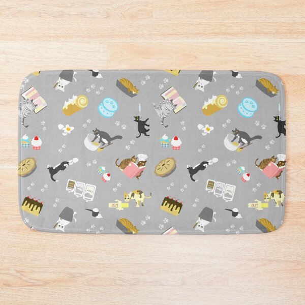 Item preview, Cats Baking Cakes and other Sweets, in Grey designed and sold by ninniku.