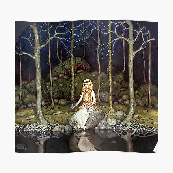 Princess in the Forest - John Bauer Poster