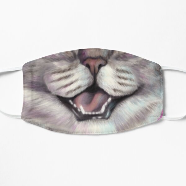 Smiling cat face Flat Mask