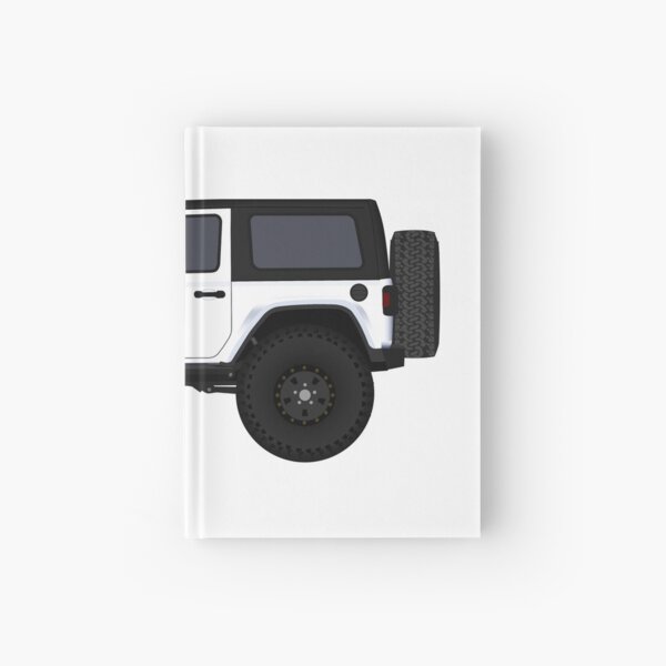 Dark Blue Jeep Wrangler Rubicon 2 Door Hardcover Journal By Minimalvehicle Redbubble