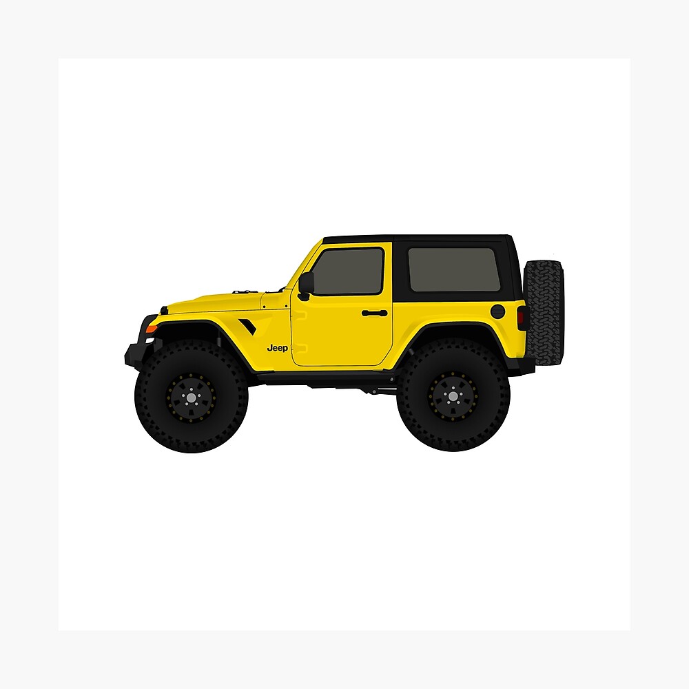 yellow jeep rubicon