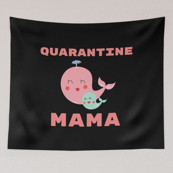 Item preview, Funny Cute Quarantine Mama Mother Cute Funny Whale Stay Home Sea Family Baby Funny Animals Pets Gift Shirt Nature Nurse Cute Gift Sarcastic Happy Inspirational Motivational Birthday Present designed and sold by EpsilonEridani.