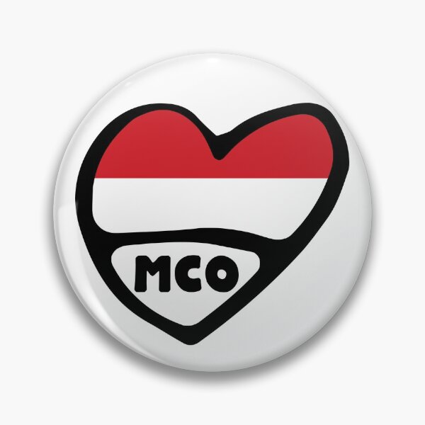 Item preview, Monaco Country Code Flag Heart, MCO designed and sold by Celticana.