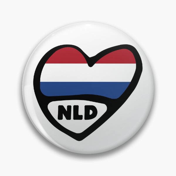Item preview, Netherlands Country Code Flag Heart, NLD, Dutch designed and sold by Celticana.