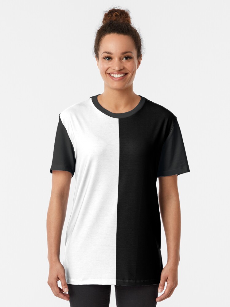 Half White Half Black A Line Dress T Shirt By Stickersandtees Redbubble