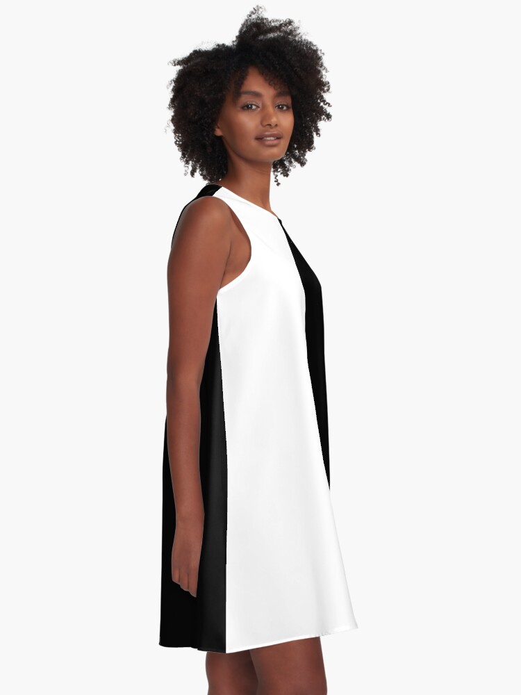 "Half White Half Black ALine Dress" ALine Dress by stickersandtees Redbubble