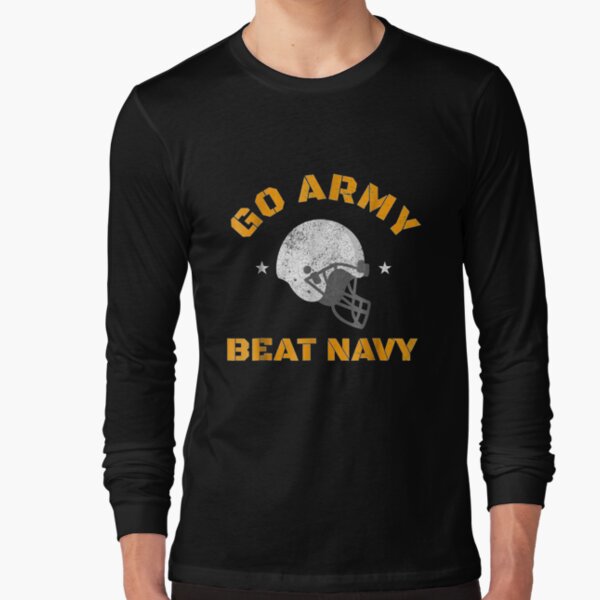 Go NAVY Beat ARMY Vs SHIRT College Football 2002 Long Sleeve Black Size  Medium