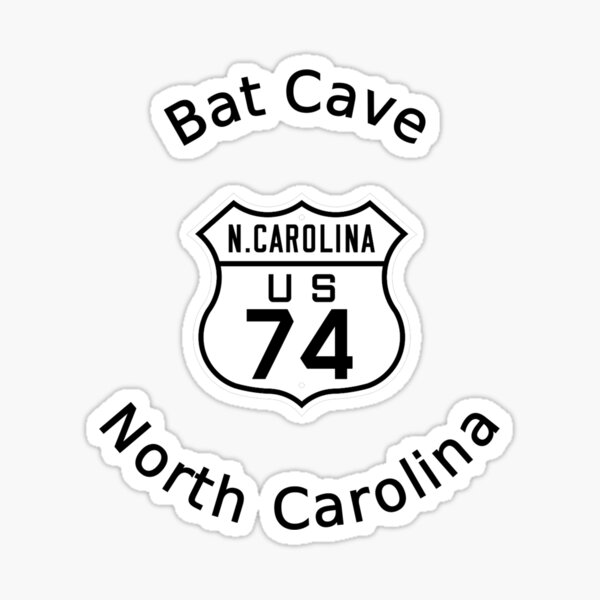 "Bat Cave, North Carolina" Sticker for Sale by artimaeus Redbubble