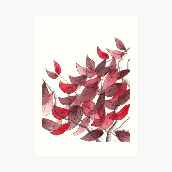 The Red Tree Down the Street Art Print