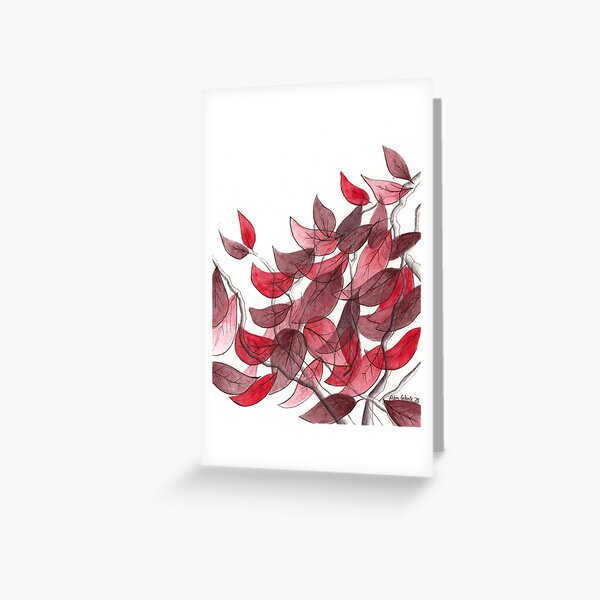 The Red Tree Down the Street Greeting Card