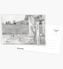 Barn in Grayscale Postcards