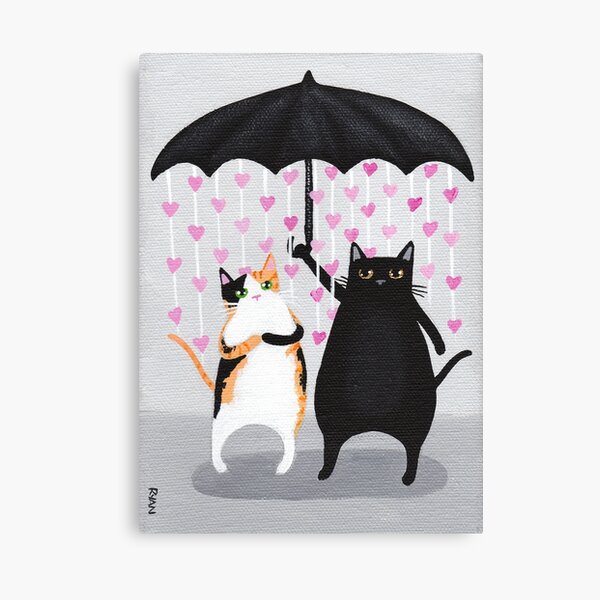 Love Rains Down Cats Canvas Print