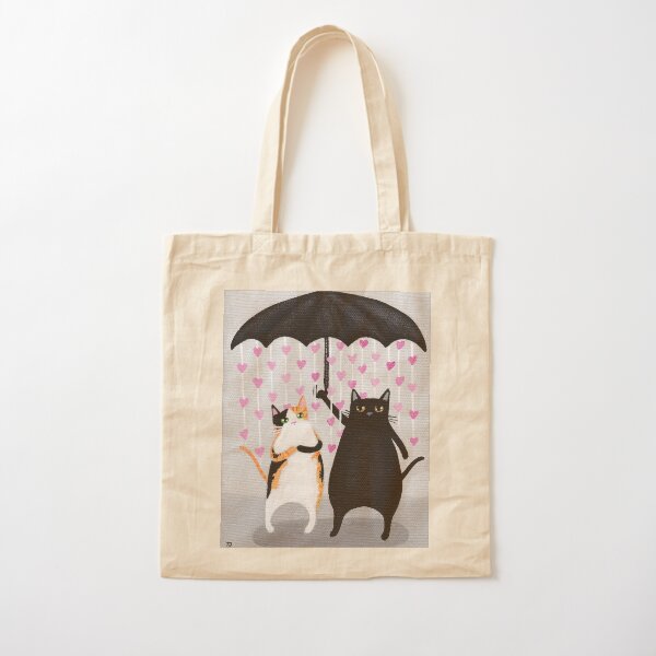 Love Rains Down Cats Cotton Tote Bag