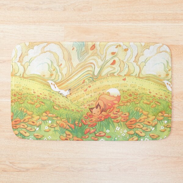 Item preview, Meadow Frolic Watercolor Fox Kitsune Pattern designed and sold by storyofthedoor.