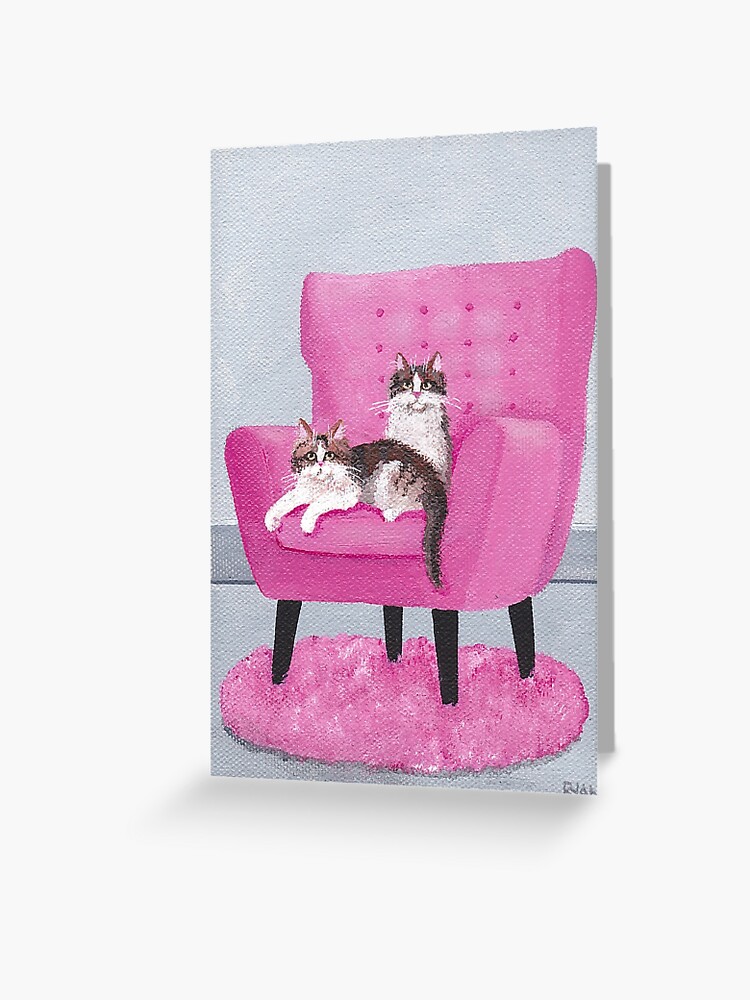 Pink cat online chair