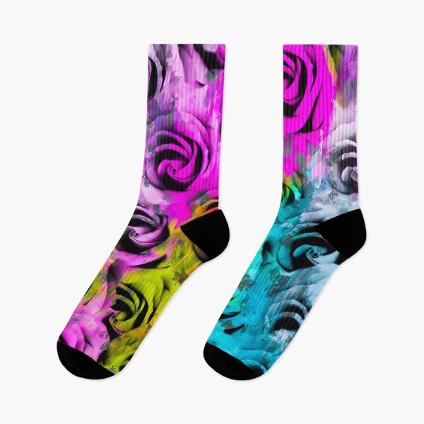 Item preview, rose texture abstract  with colorful painting abstract background in pink blue yellow green designed and sold by Mrvell.