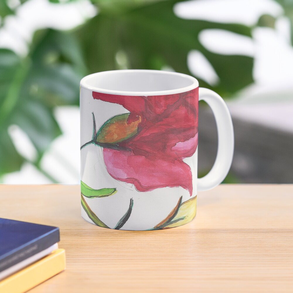 Carnations Watercolor Painting Mug