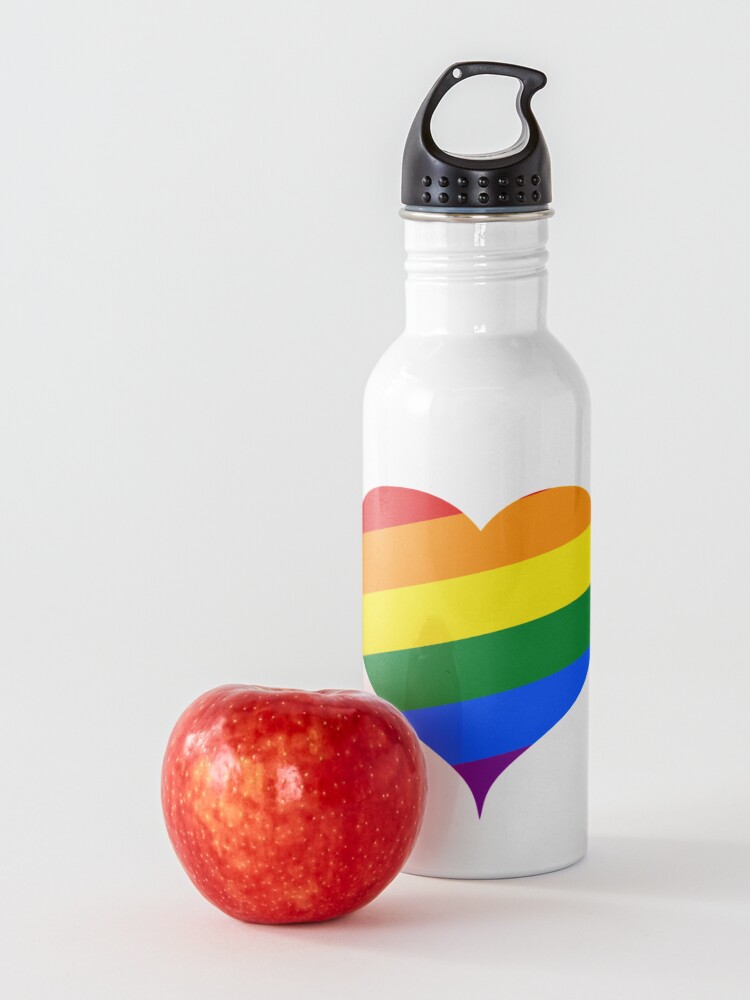 Alternate view of LGBTQ Heart Rainbow Water Bottle
