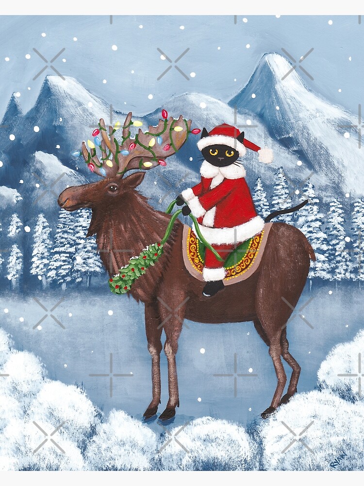 Merry Christmas Cat and Moose by kilkennycat