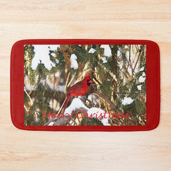 Item preview, Northern Cardinal In Winter Merry Christmas designed and sold by Deb Oppermann.